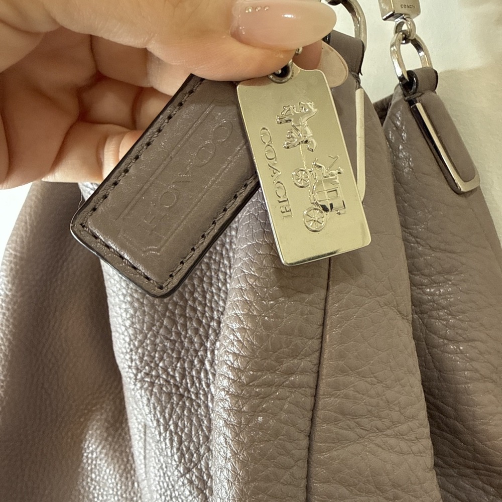 Coach Madison Phoebe Pebbled Leather Triple Compartment Shoulder Bag 26224 Hobo - Picture 14 of 16
